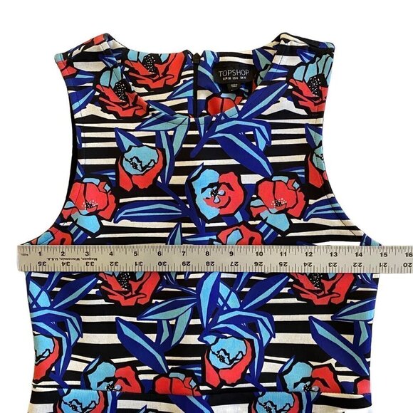TOPSHOP | Flower Slice Sleeveless Dress | Size: 6 - Picture 4 of 6